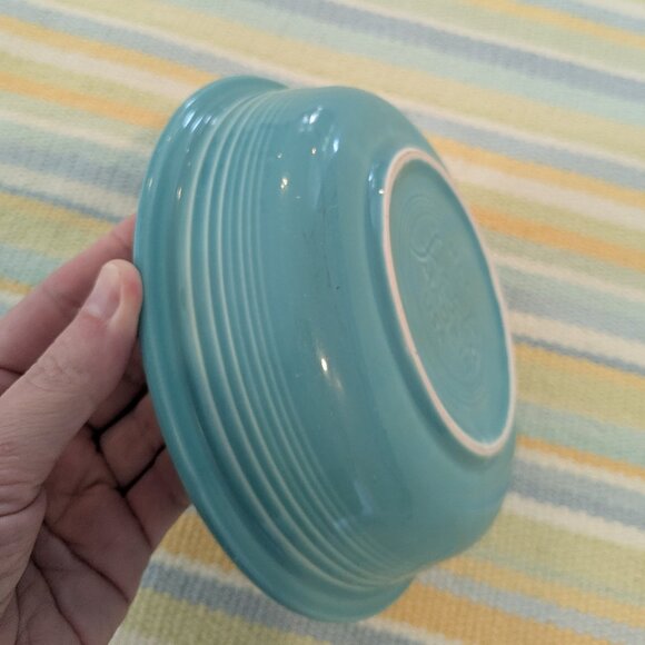 ⭐ Two (2) Fiestaware 7" Bowls - Plumb& Turquoise - Picture 8 of 11